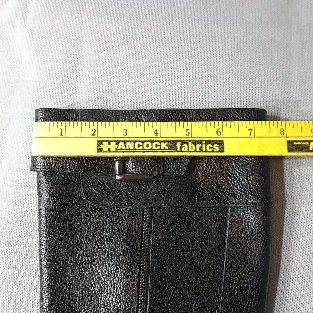 Enzo Angiolini Women's Tall‎ Boots Black Leather Eazenzi Size 9M Riding Boots
